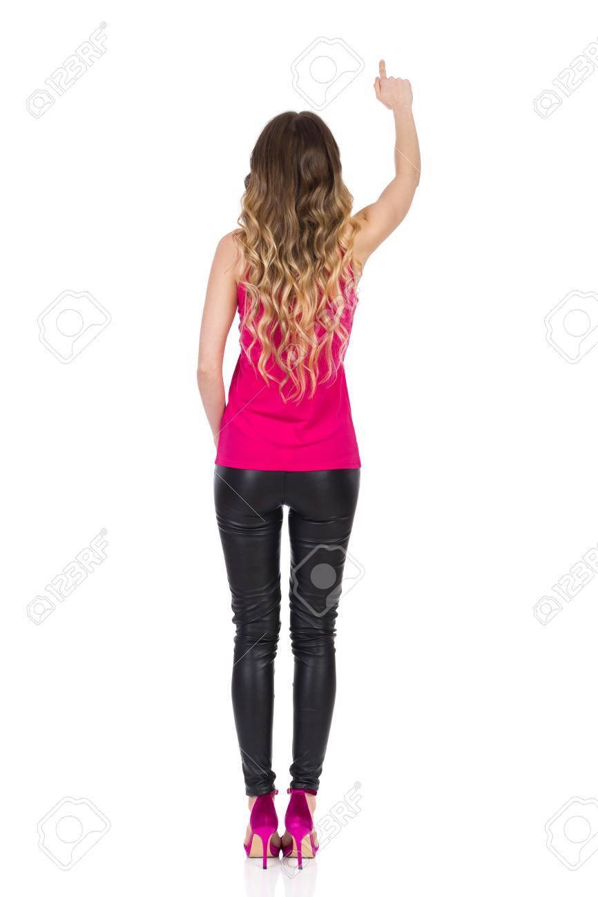 black top and pink pants