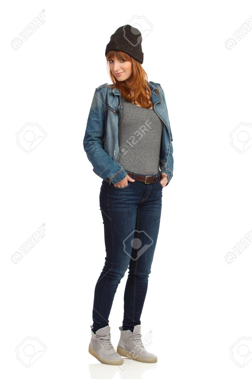 jeans jacket with cap