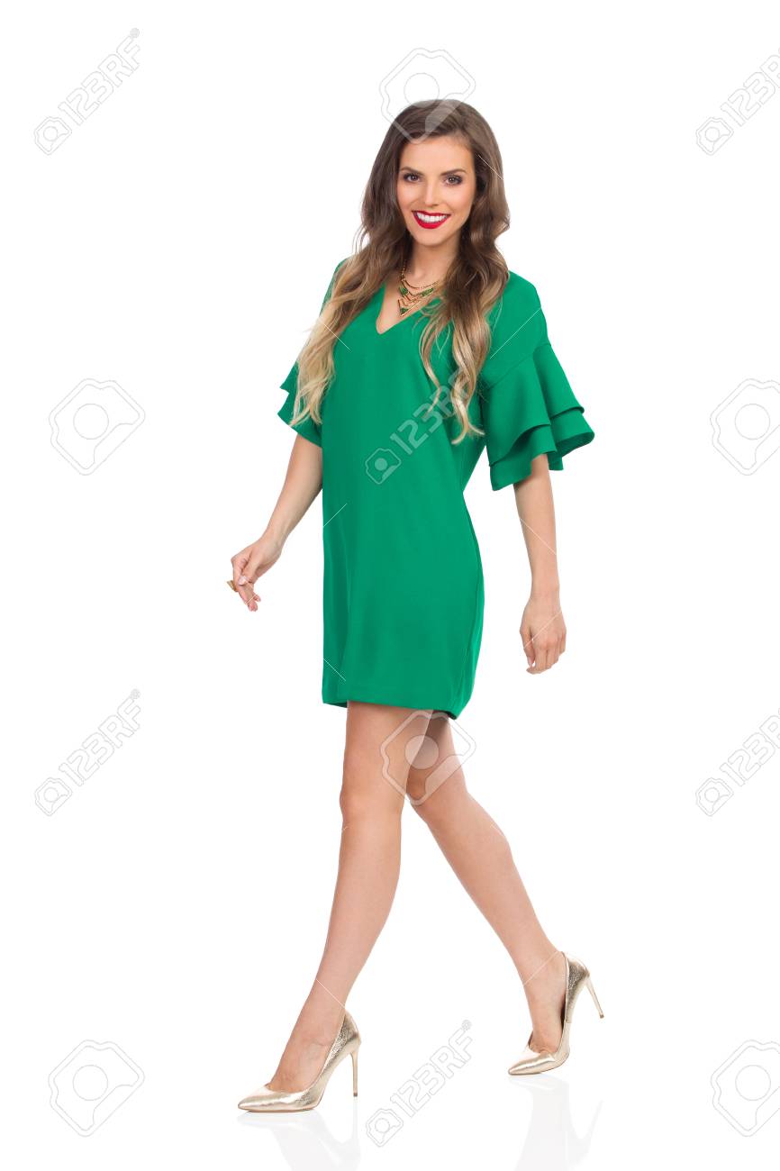 heels for green dress