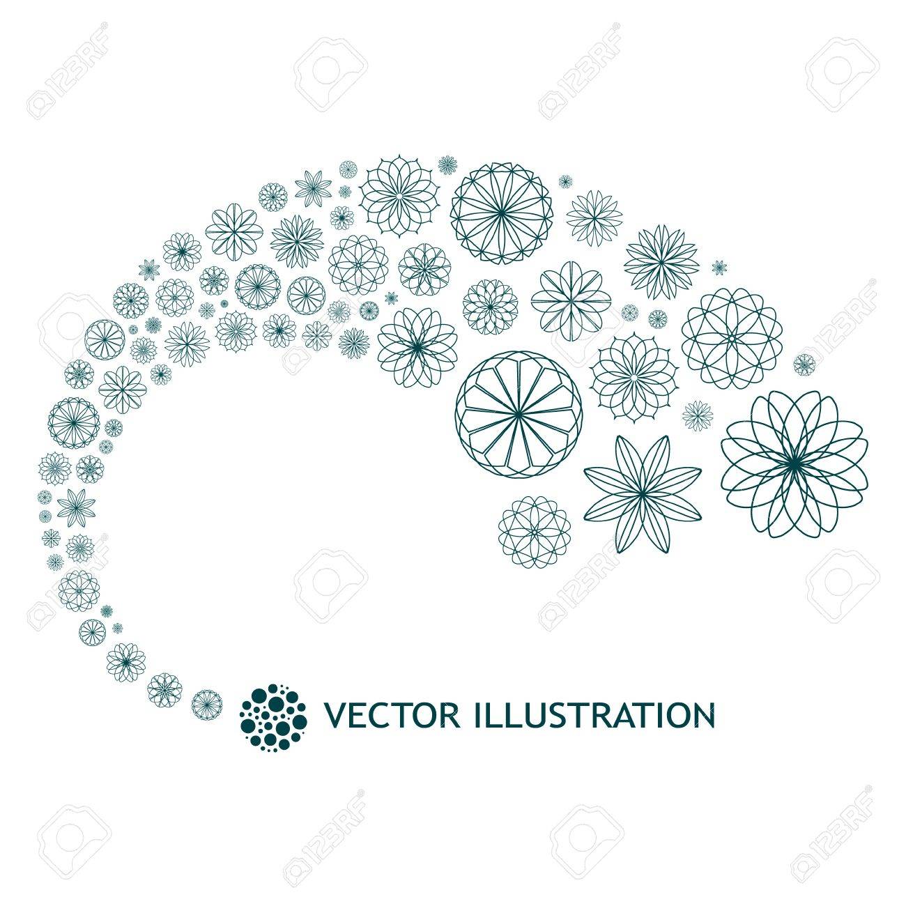 抽象的な背景 花のイラスト のイラスト素材 ベクタ Image