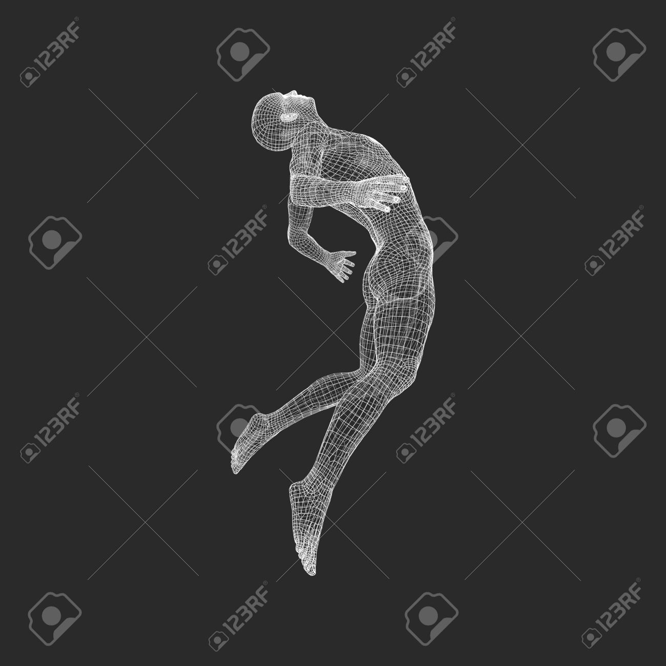hovering in air man