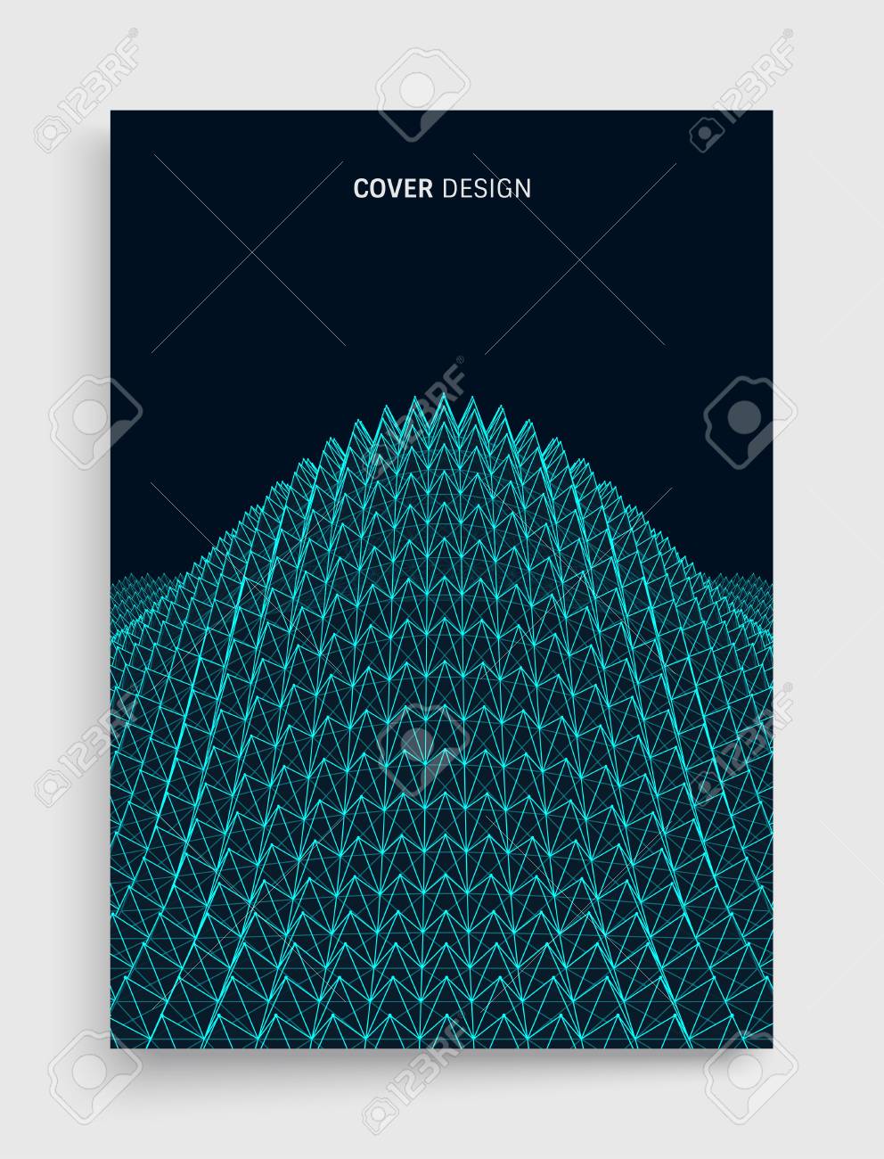 グリッドサーフェスのアウトラインデザインイラストのイラスト素材 ベクタ Image