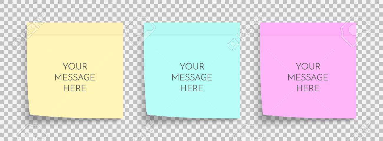 post note paper sheet sticky sticker vector office memo template