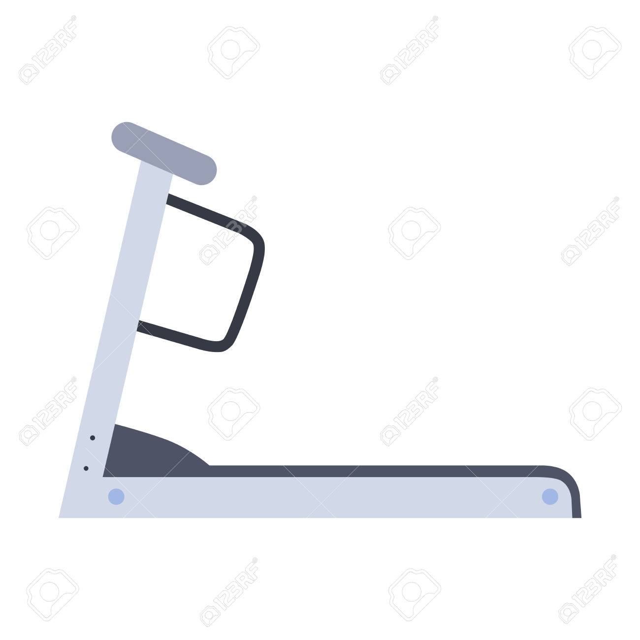 中立的な背景に静止したトレッドミル アスレティック トレーナーのイラスト素材 ベクタ Image