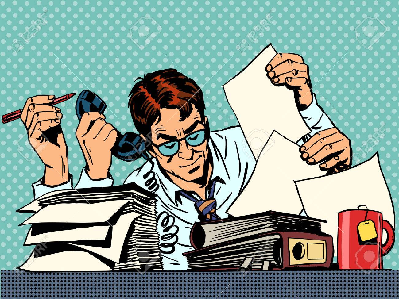 論文ファイルを扱う実業家 のイラスト素材 ベクタ Image 論文ファイルを扱う実業家 のイラスト素材 ベクタ Image