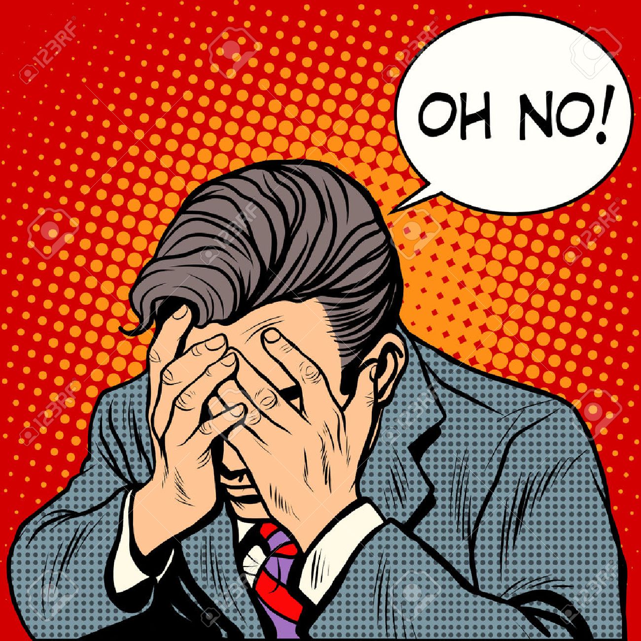 Man Oh no pop art retro style. The sadness of parting sorrow. Bad news. Business concept - 52821723 Man Oh no pop art retro style. The sadness of parting sorrow. Bad news. Business concept - 52821723