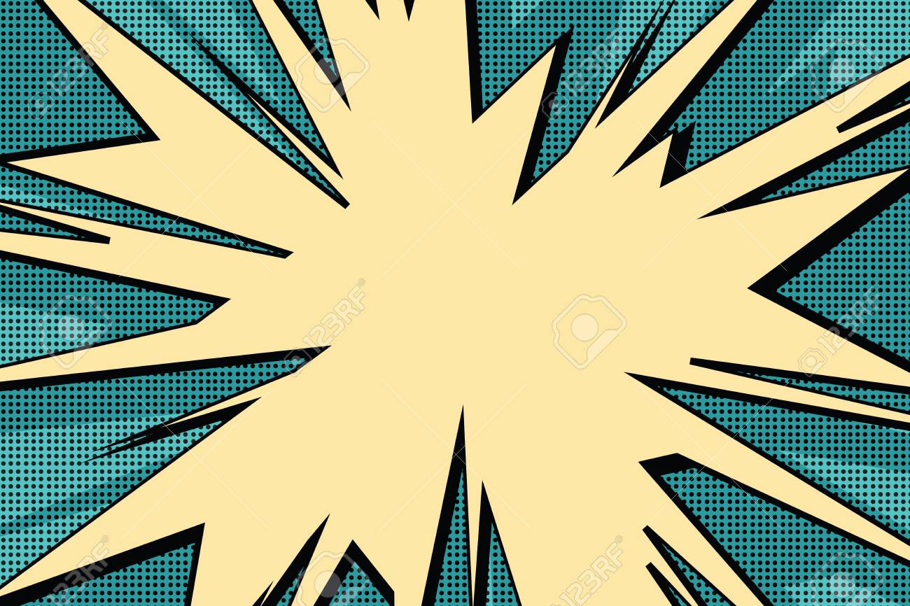explosive pop art background comics bubble retro vector illustration