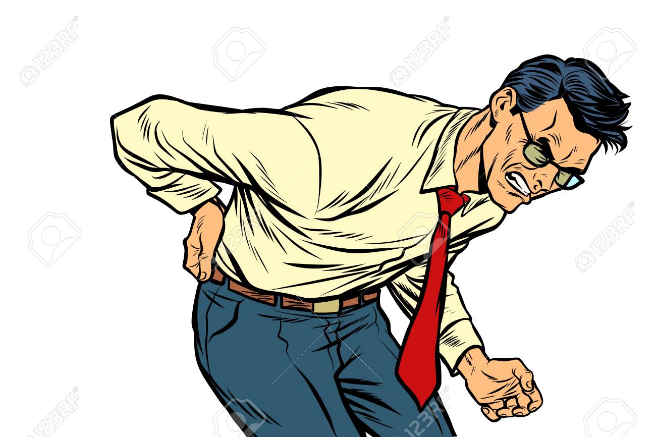 backache low back pain. man health and medicine. Pop art retro vector illustration vintage kitsch drawing - 114776708 backache low back pain. man health and medicine. Pop art retro vector illustration vintage kitsch drawing - 114776708