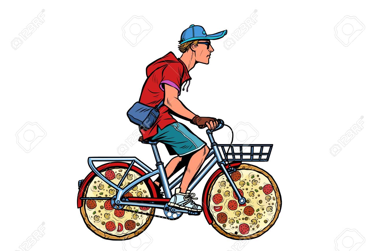 pizza delivery bicycle