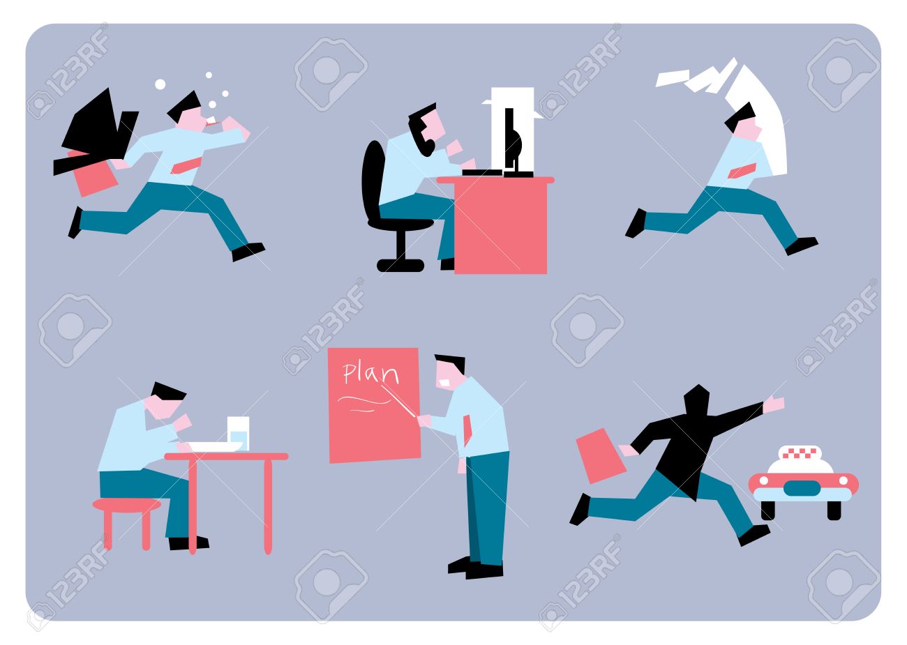 Office Stress. Work Stress In Office. Hard Work And Overworked ...