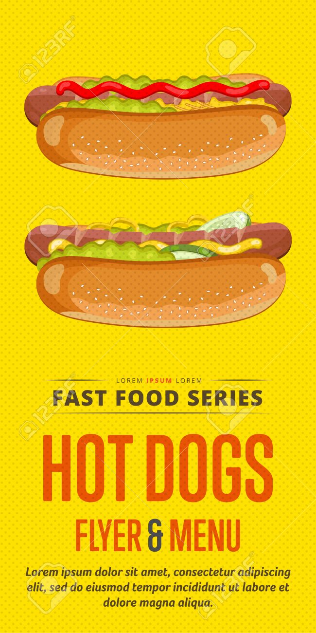 Hot-Dog-Menü Flyer Design-Vorlage. Vorlage Flyer Für Fast Food Intended For Hot Dog Flyer Template Hot-Dog-Menü Flyer Design-Vorlage. Vorlage Flyer Für Fast Food Intended For Hot Dog Flyer Template