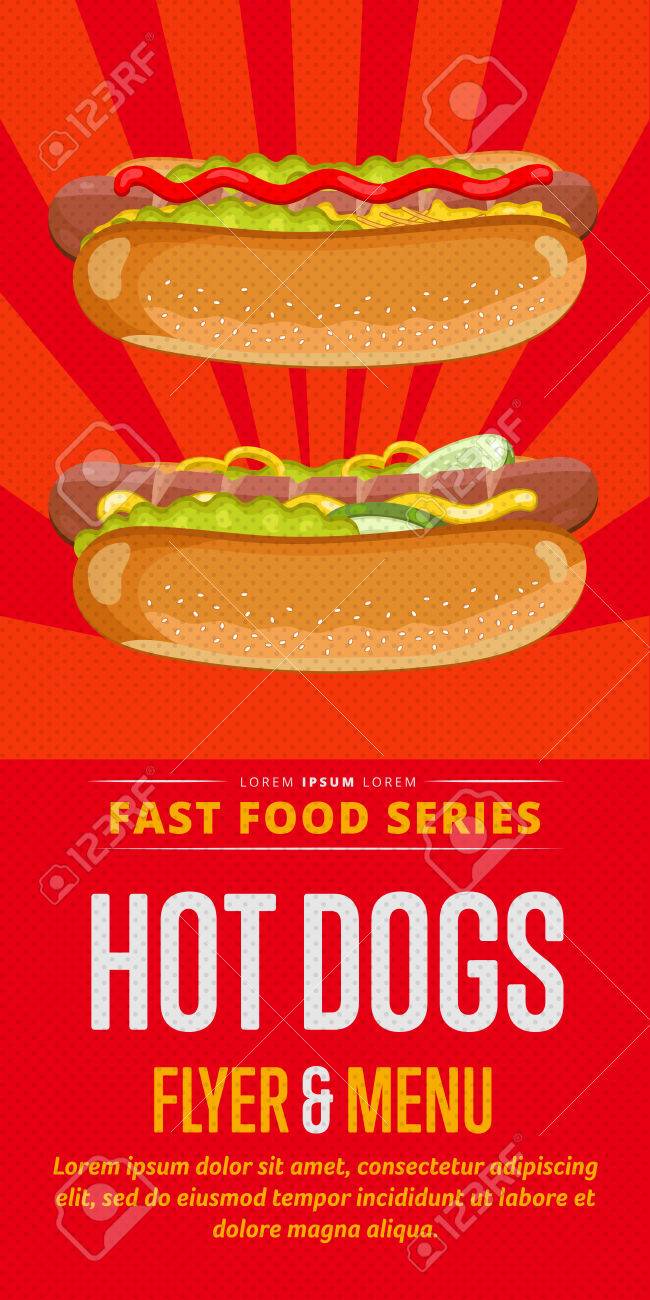 Hot Dog Menü Flyer Design-Vorlage. Vorlage Flyer Für Fast Food Throughout Hot Dog Flyer Template Hot Dog Menü Flyer Design-Vorlage. Vorlage Flyer Für Fast Food Throughout Hot Dog Flyer Template