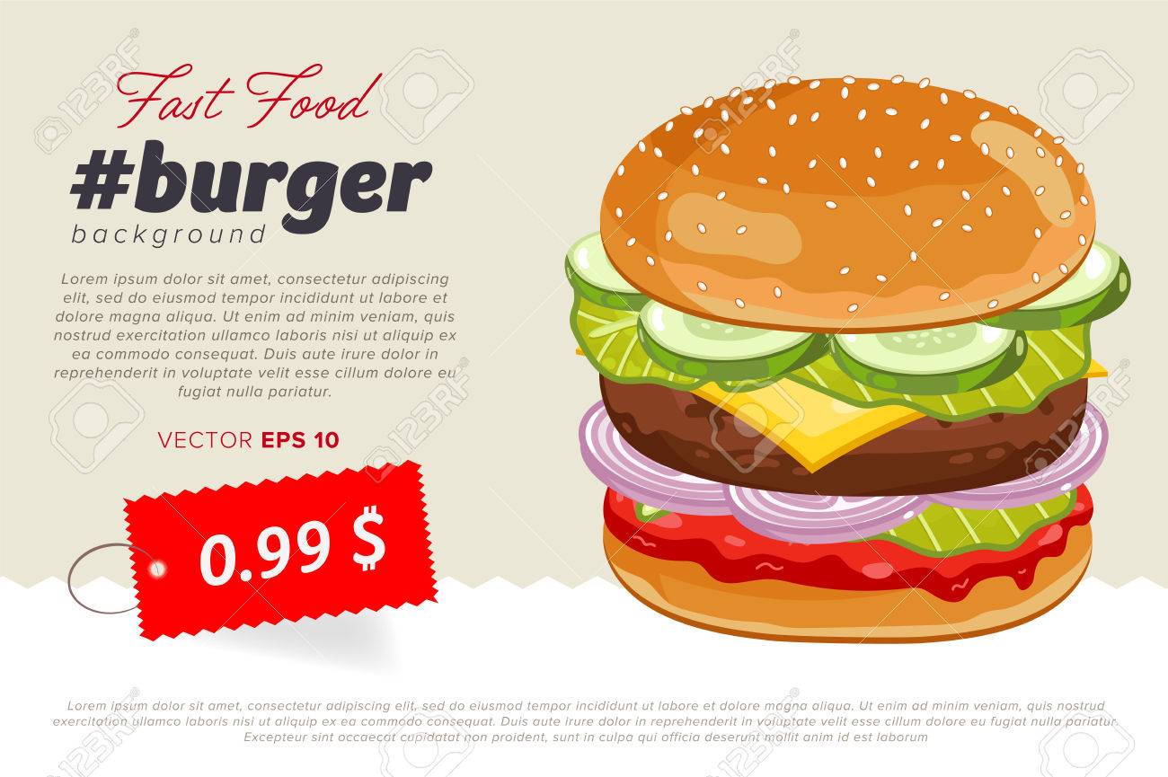 cheeseburger banner design template