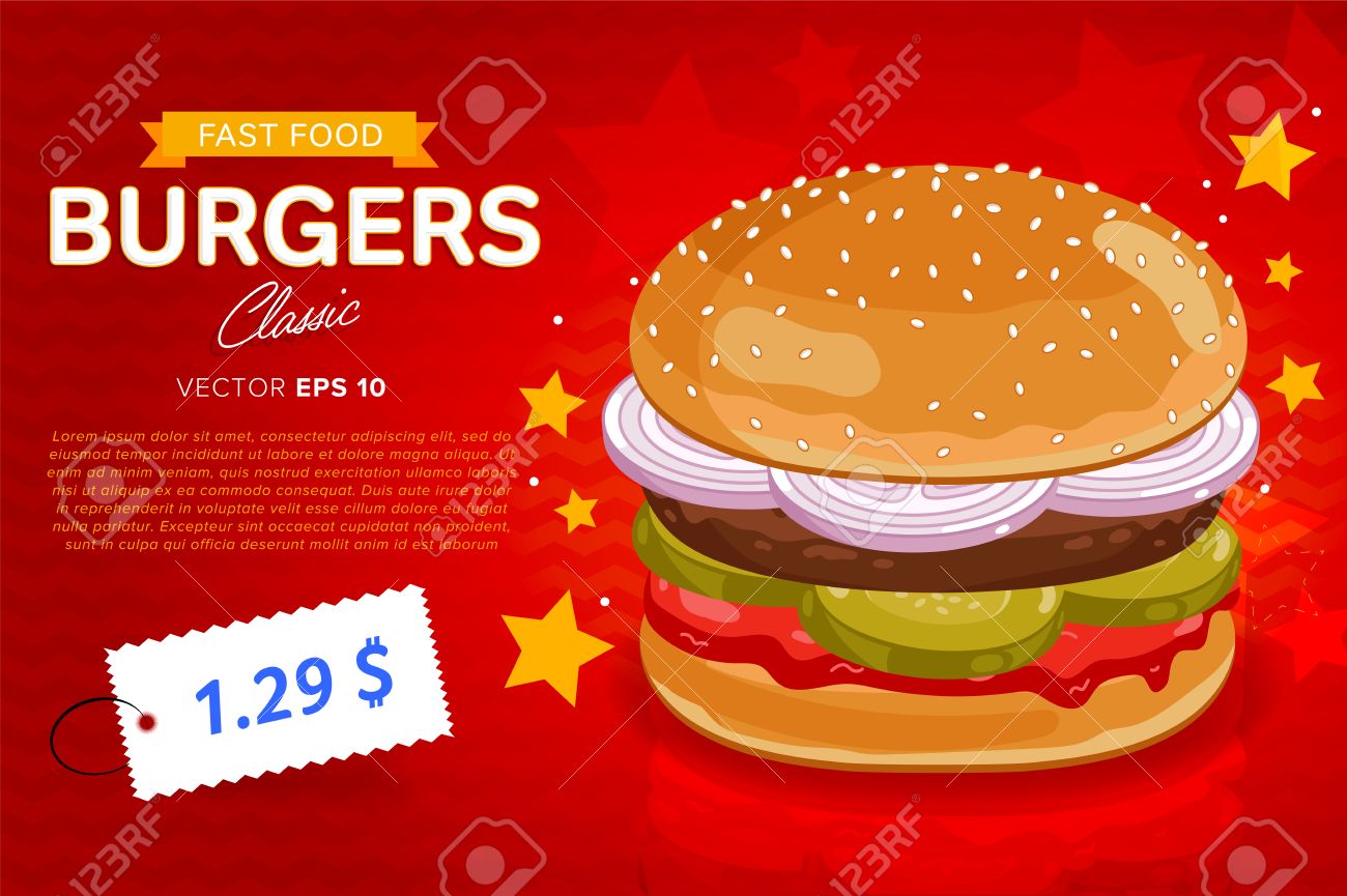 burger banner design template