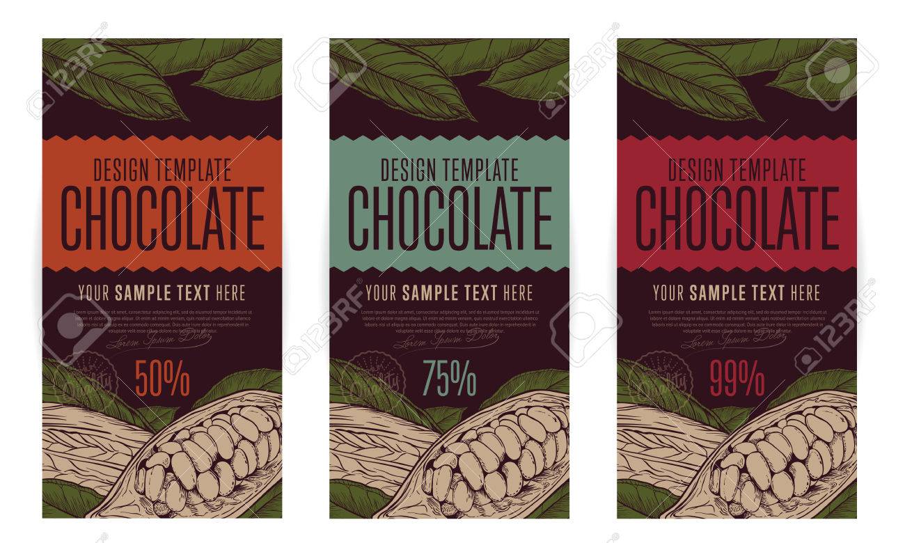 Chocolate packaging design template vector illustration. Abstract brand of chocolate. - 54291570 Chocolate packaging design template vector illustration. Abstract brand of chocolate. - 54291570