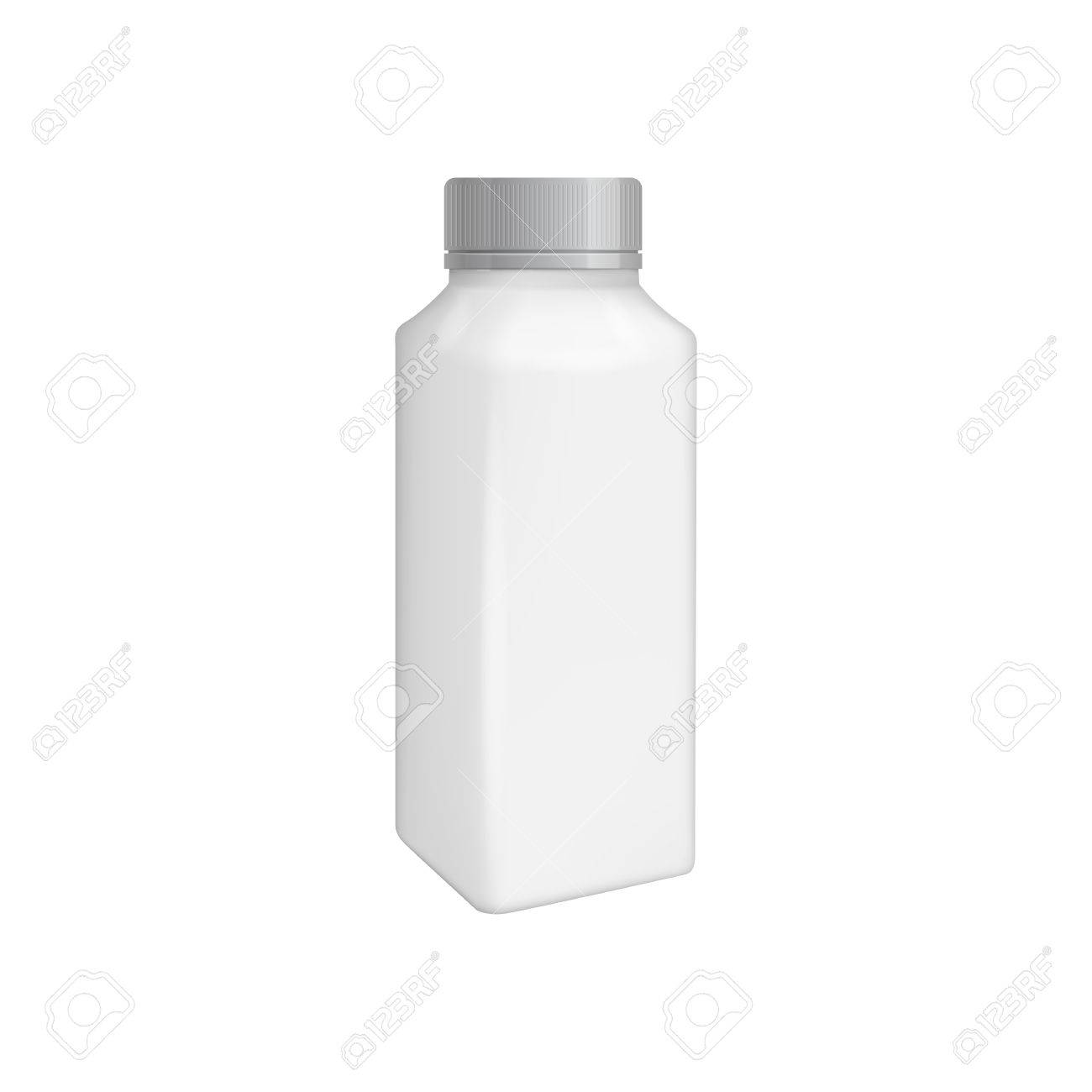 plastic bottle template for milk or yogurt product blank packaging