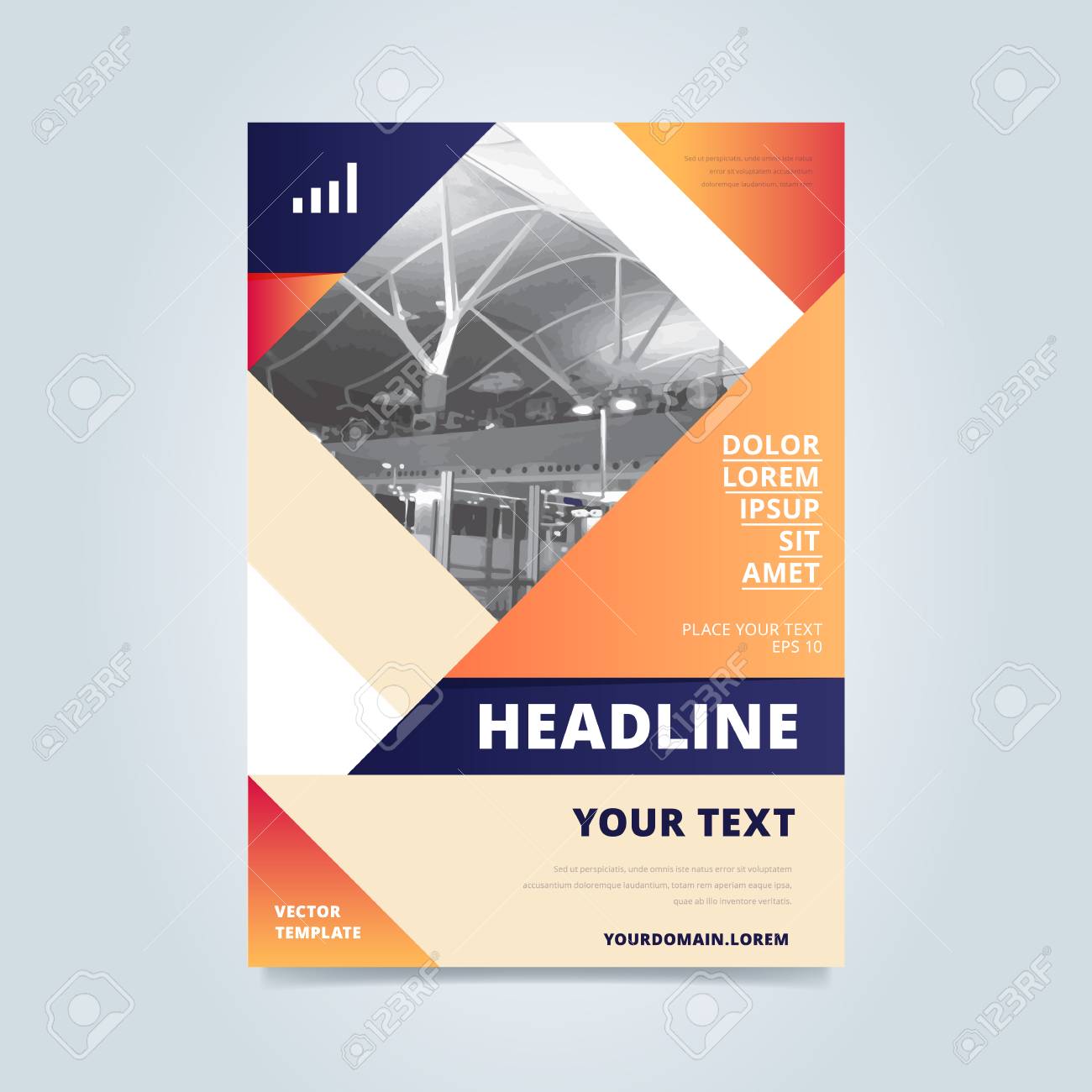 cover design for annual report or brochure booklet or flyer creative report templates