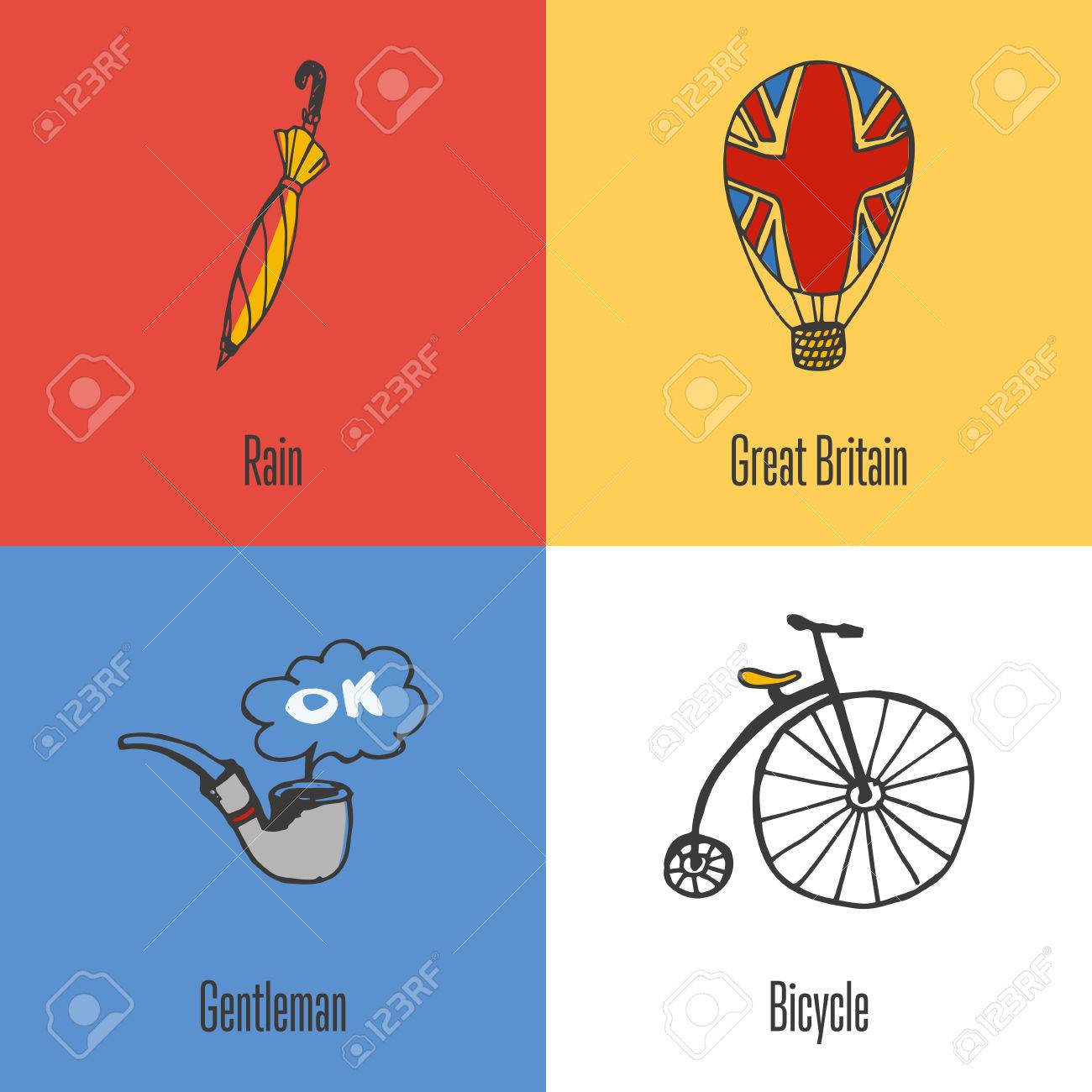 British National Cultural Political Nature Symbols Umbrella Royalty Free Cliparts Vectors And Stock Illustration Image 65199193
