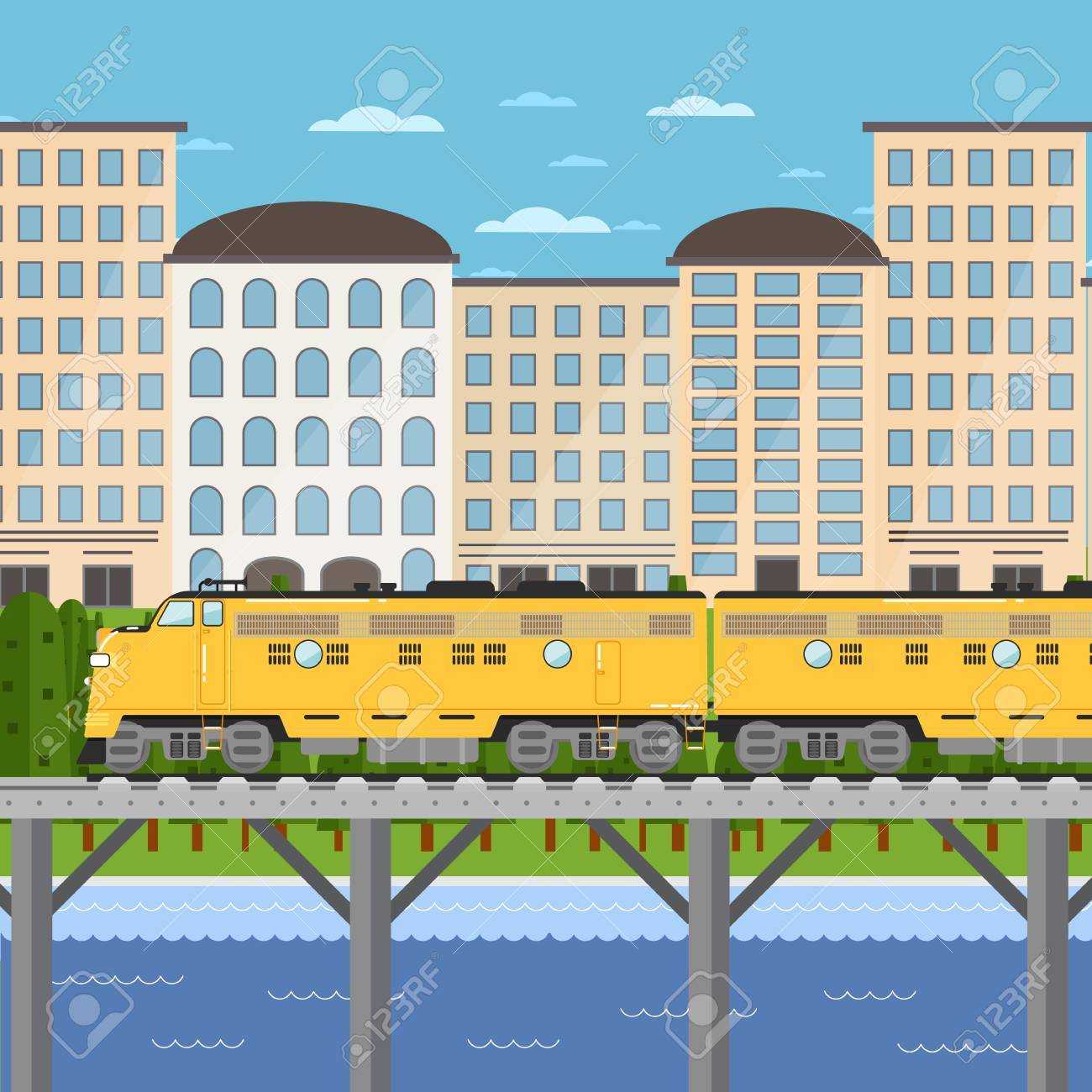 黄色の貨物列車は ベクトルの街並みのイラストの背景に橋の上に移動します 鉄道輸送のデザイン コンセプト 強力なディーゼル機関車の側面図です 鉄道の 貨物列車 のイラスト素材 ベクタ Image 黄色の貨物列車は ベクトルの街並みのイラストの背景に橋の上に移動します 鉄道輸送のデザイン コンセプト 強力なディーゼル機関車の側面図です 鉄道の 貨物列車 のイラスト素材 ベクタ Image