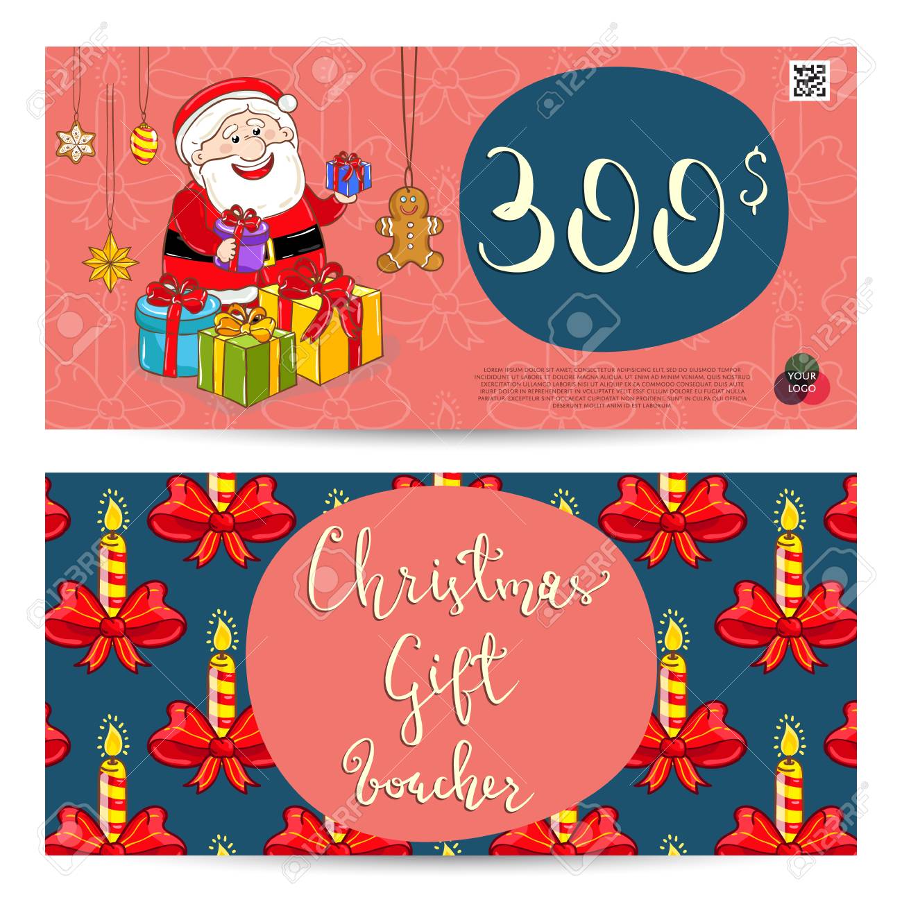 christmas gift voucher template gift coupon with xmas attributes christmas gift coupon