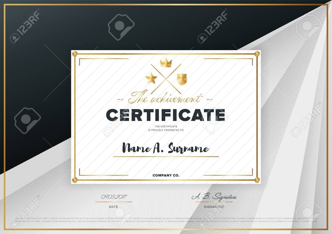 certificate vector template diploma design graduation achievement diploma design template