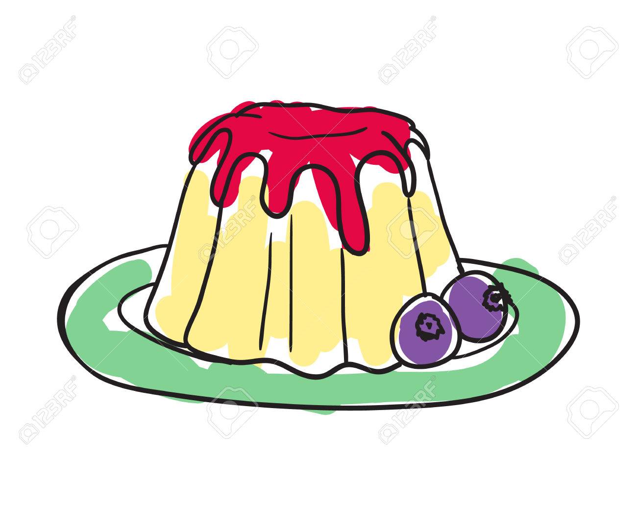 Gateau Anglais Dessines A La Main Icone Isole Clip Art Libres De Droits Vecteurs Et Illustration Image