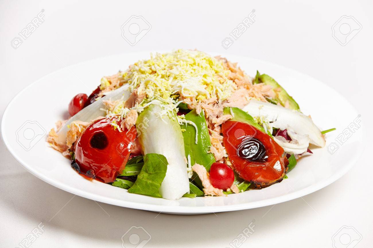 ensalada con vegetales salteados ensalada con vegetales salteados