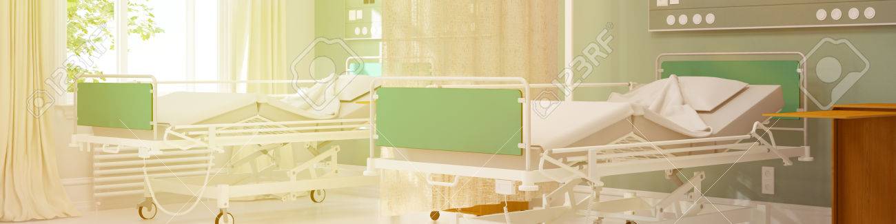 Lits D\'hôpital Vides Dans Une Chambre Double Dans Une Clinique ... Lits D\'hôpital Vides Dans Une Chambre Double Dans Une Clinique ...