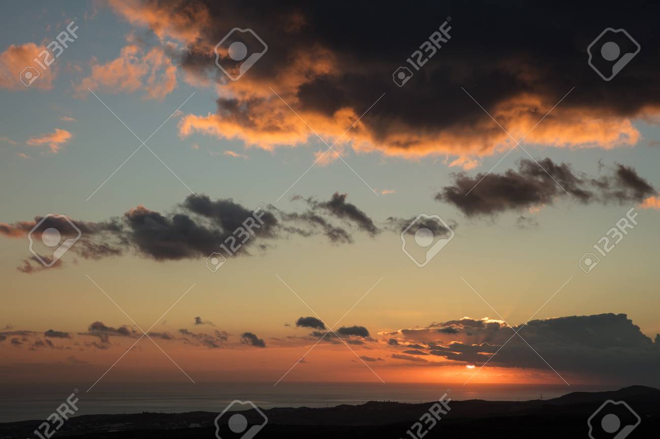 romantic landscape of clouds