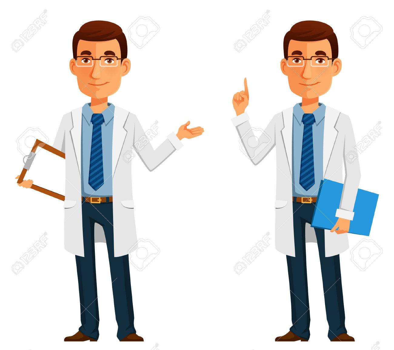 cartoon illustration of a friendly young doctor - 60225904 cartoon illustration of a friendly young doctor - 60225904