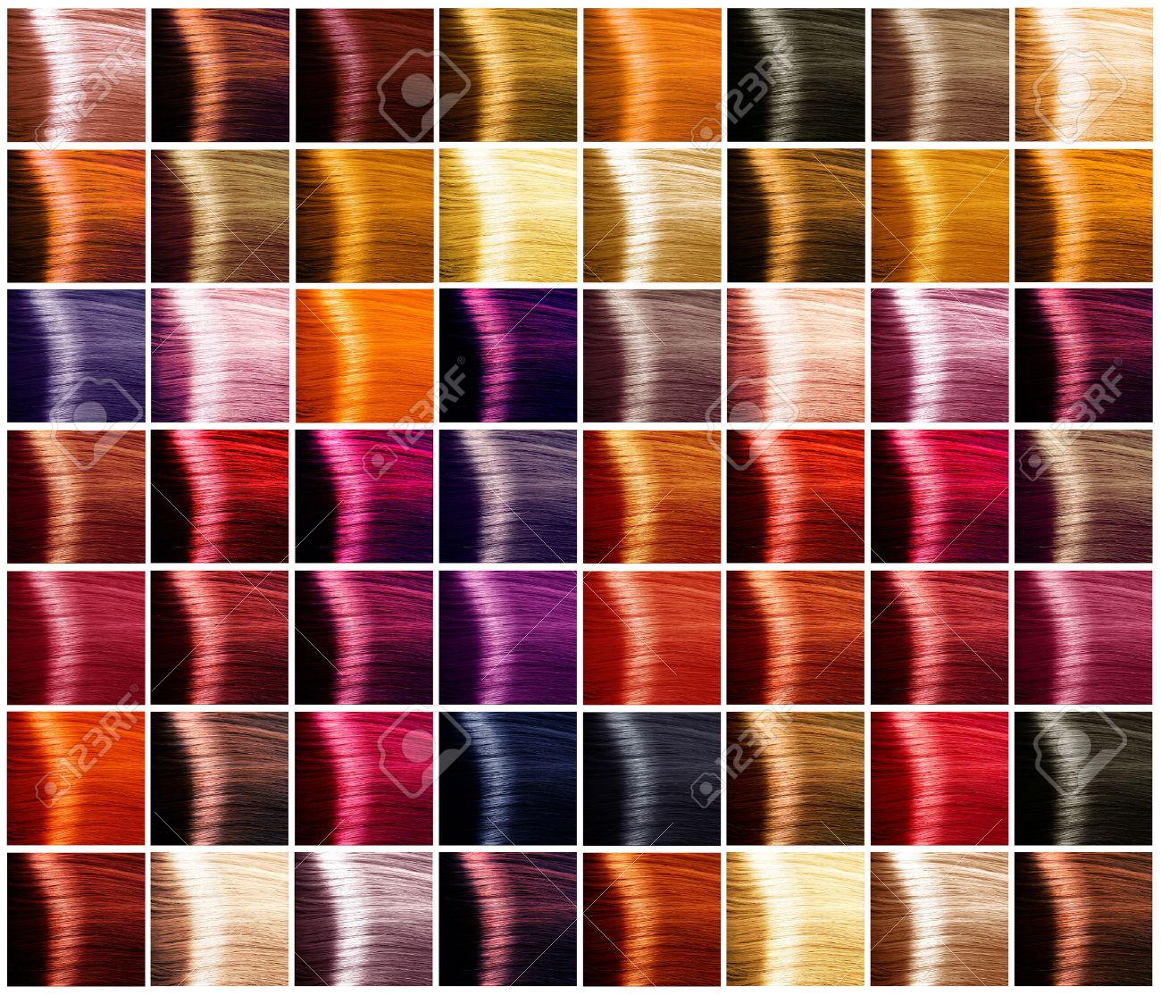 Hair Colors Palette Tints Dyed Hair Color Sample