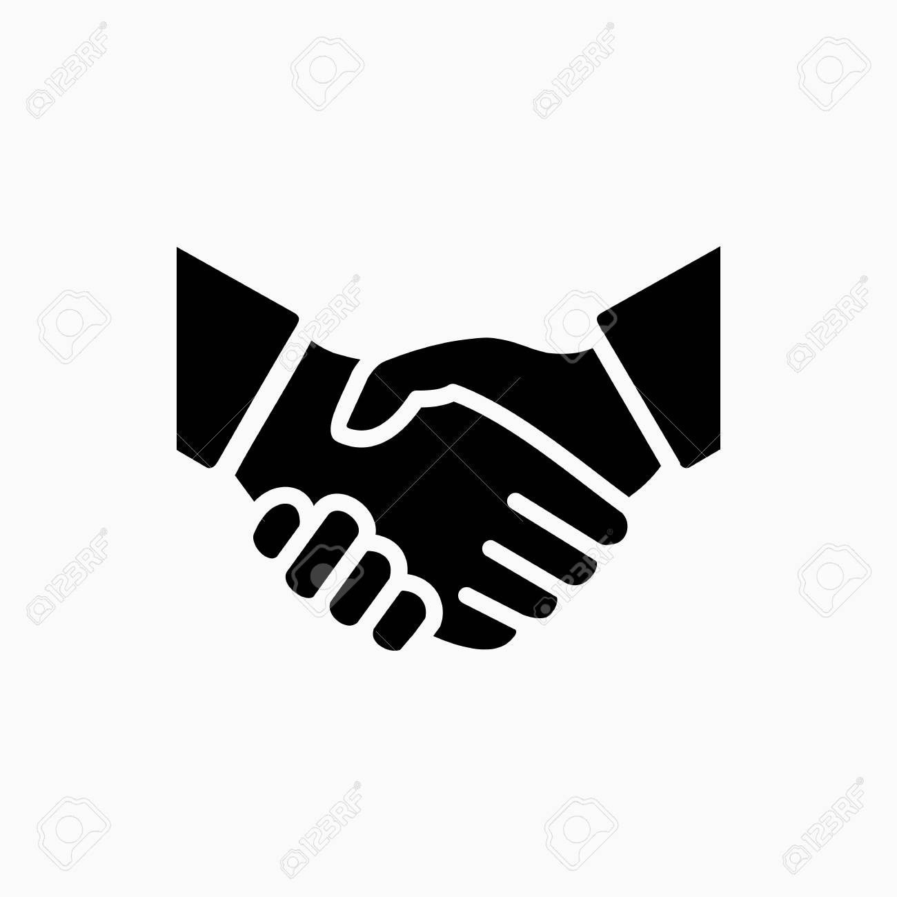 Handshake Icon Simple Vector Illustration. Deal Or Partner Agreement  Symbol. Клипарты, SVG, векторы, и Набор Иллюстраций Без Оплаты Отчислений.  Image 70450932