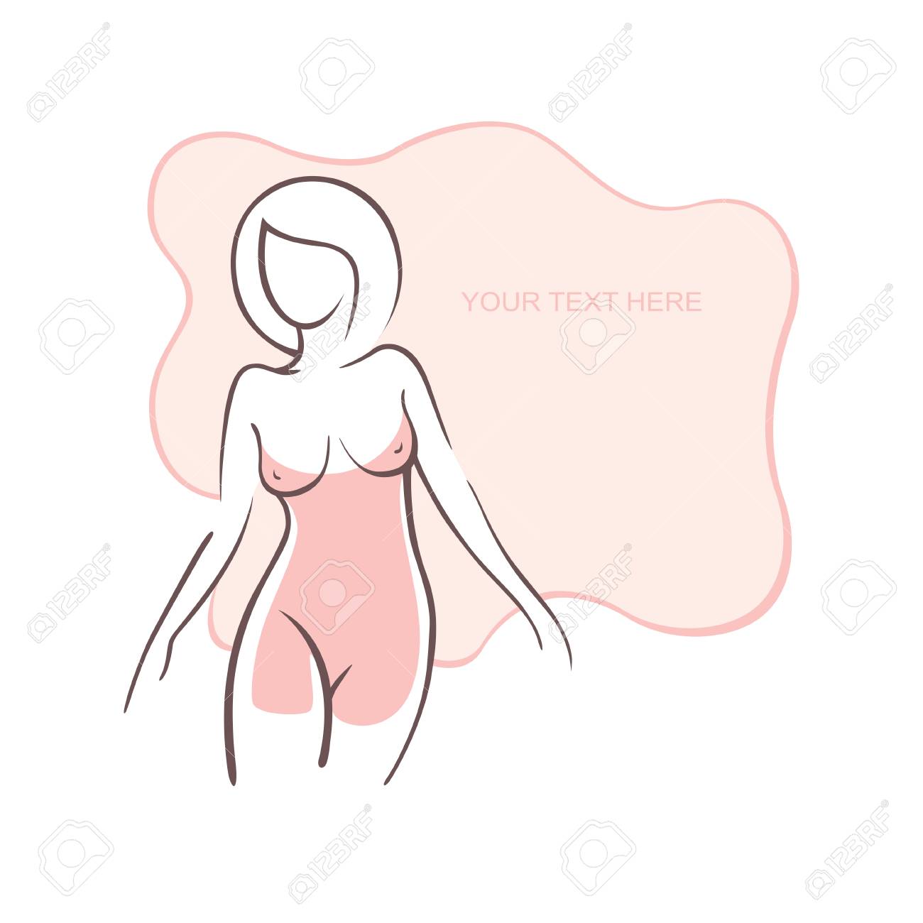 Sexy Girl In A Pink Dress In A Beautiful Pose Fashion And Beauty