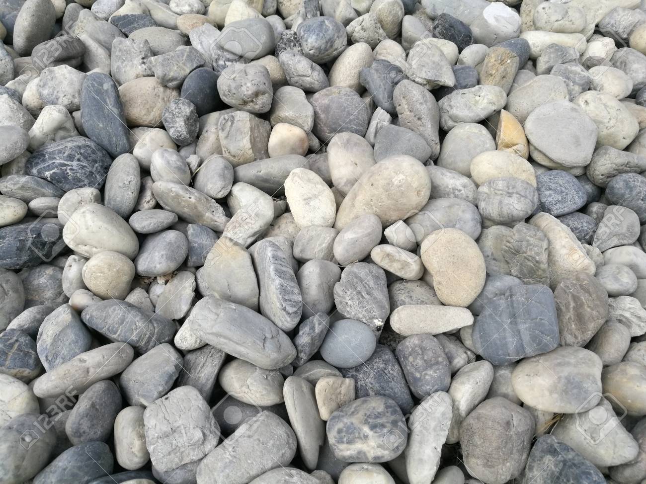 Pebble Stone Background Outdoor Natural River White Grey Rock