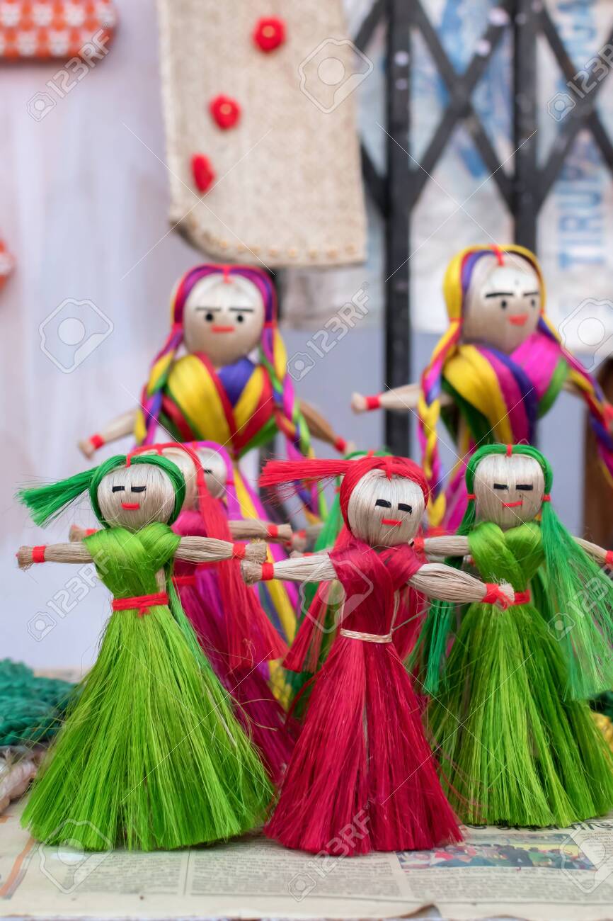 hanging dolls on wall