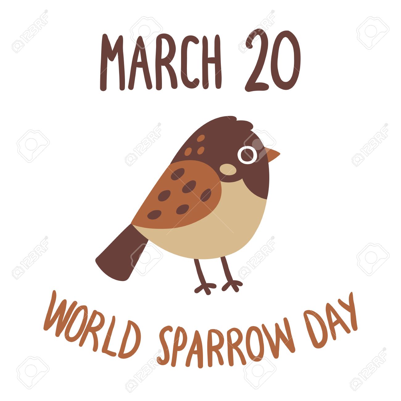 世界の雀日かわいい漫画雀カード ベクトルの図 のイラスト素材 ベクタ Image