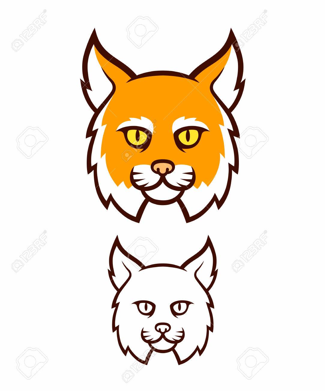 Dog and cat icon in comic style. Animal head cartoon vector