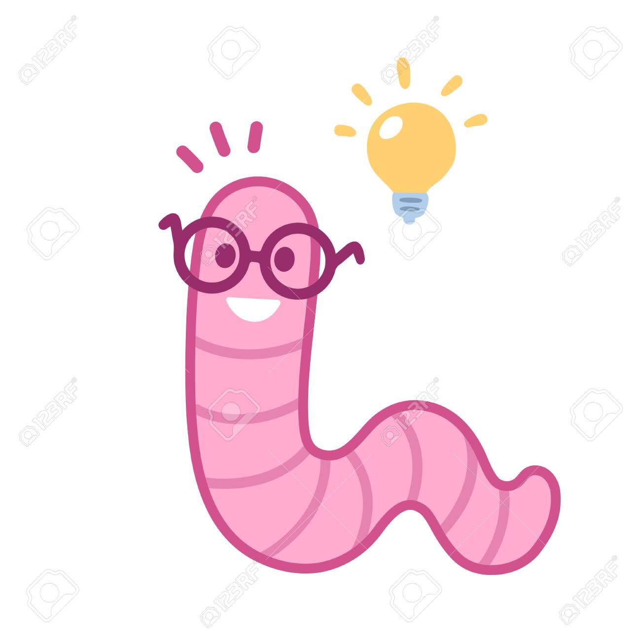 Cute Cartoon Bookworm Drawing. Smiling Little Worm With Glasses And Idea Lightbulb. Smart Children Mascot, Simple Vector Clip Art Illustration. Royalty Free SVG, Cliparts, Vectors, And Stock Illustration. Image 134573991. Cute Cartoon Bookworm Drawing. Smiling Little Worm With Glasses And Idea Lightbulb. Smart Children Mascot, Simple Vector Clip Art Illustration. Royalty Free SVG, Cliparts, Vectors, And Stock Illustration. Image 134573991.