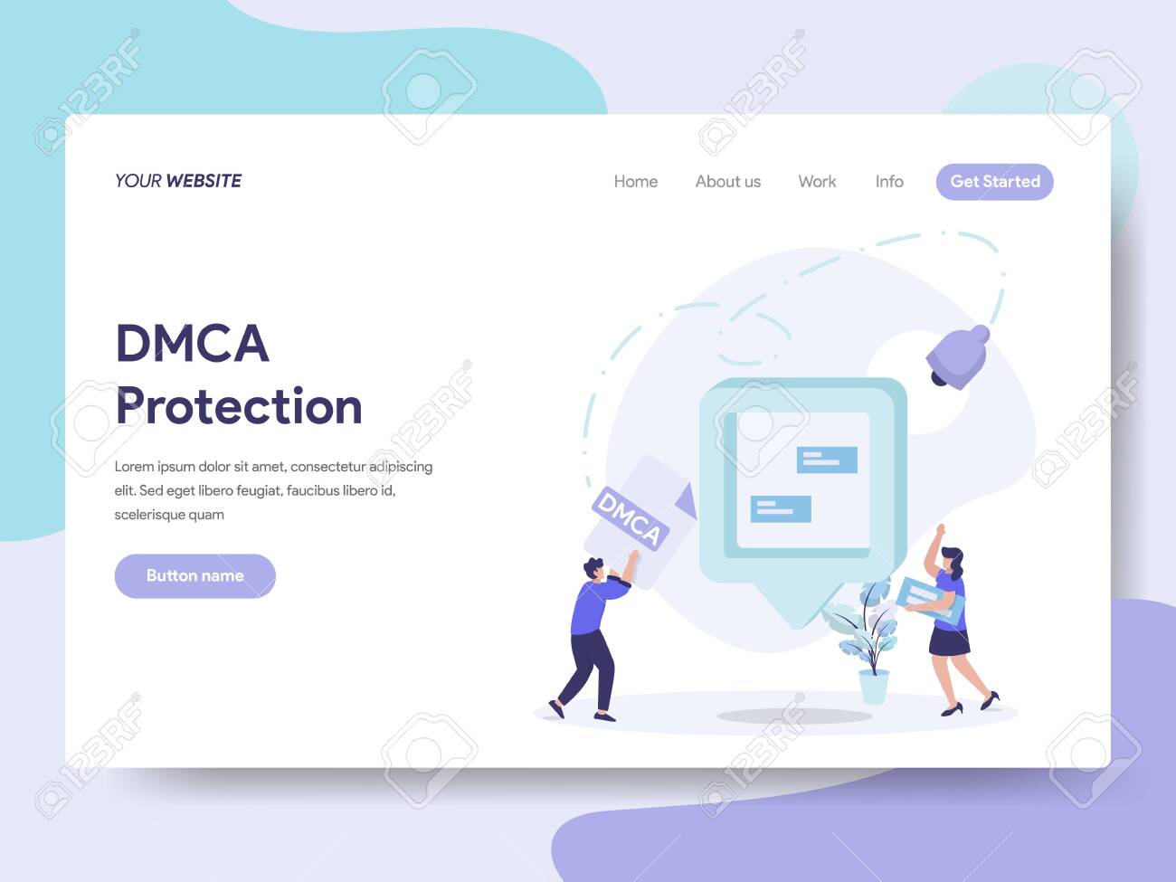 Landing Page Template Of Dmca Protection Illustration Concept Isometric Flat Design Concept Of Web Page Design For Website And Mobile Website Vector Illustration Royalty Free Cliparts Vectors And Stock Illustration Image 127391719<script async src=