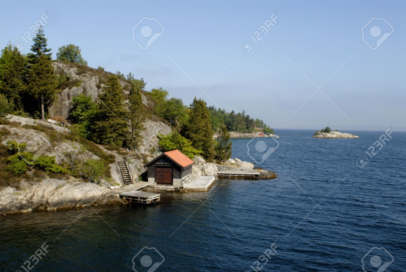 Bild Von Haus In Lysefjord Fjord In Der Nahe Von Stavanger In