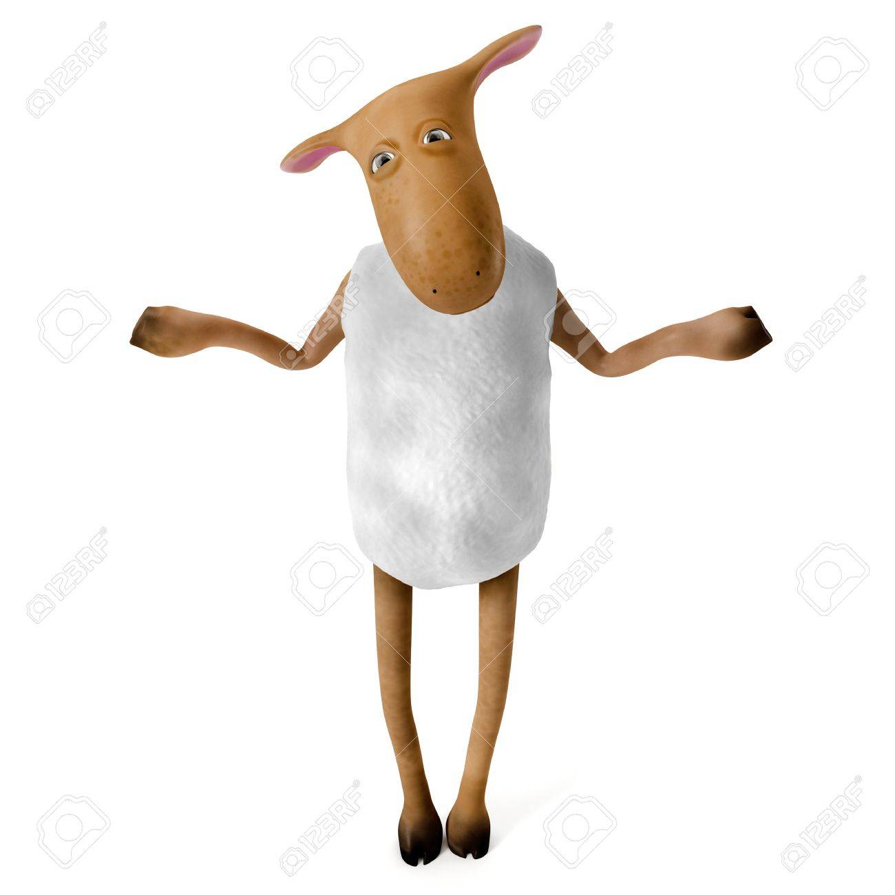 Sheepy 疑いのある面白い人物 の写真素材 画像素材 Image