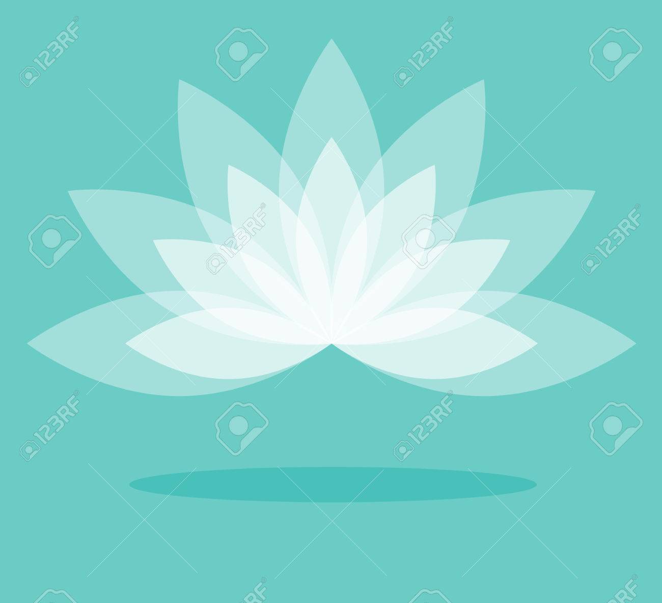 光の色の背景の美しい白蓮花ベクター のイラスト素材 ベクタ Image