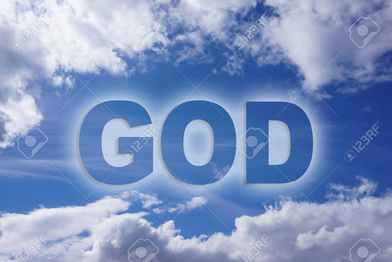 God Word On Blue Sky Stock Photo, Picture And Royalty Free Image ...