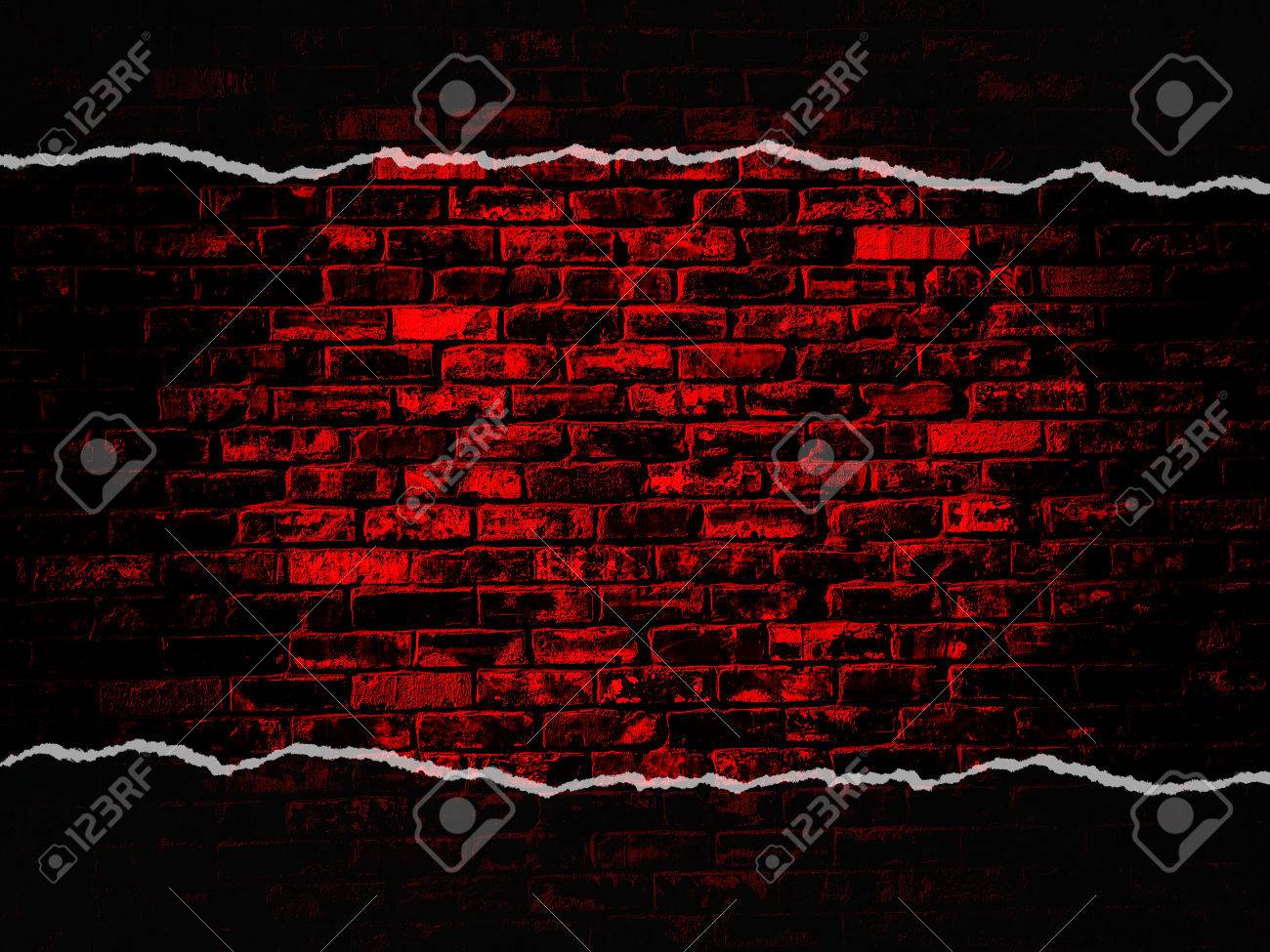 古い黒赤ヴィンテージ レンガの壁のテクスチャ背景暗いビネット の写真素材 画像素材 Image