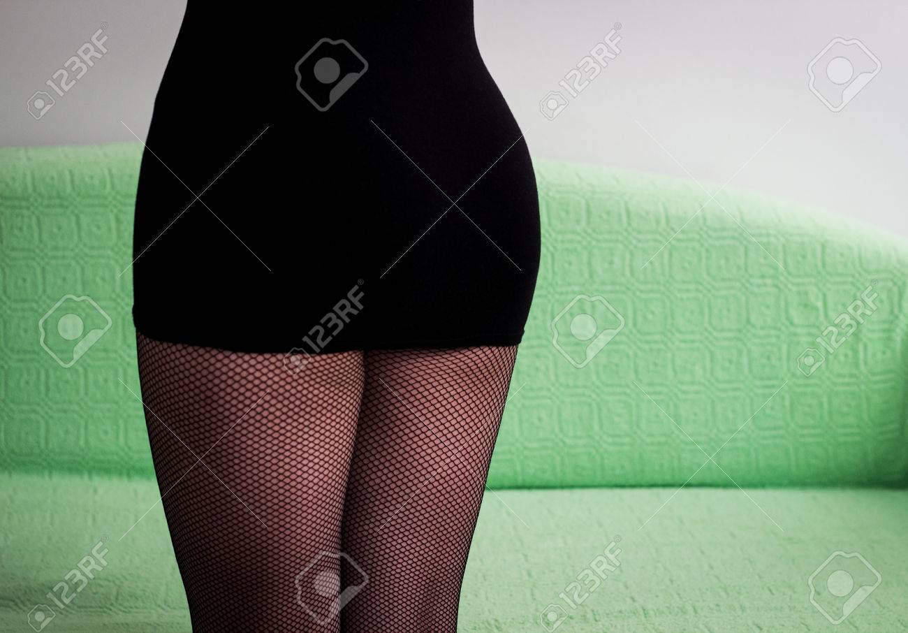 Mini skirt and fishnets Clearance