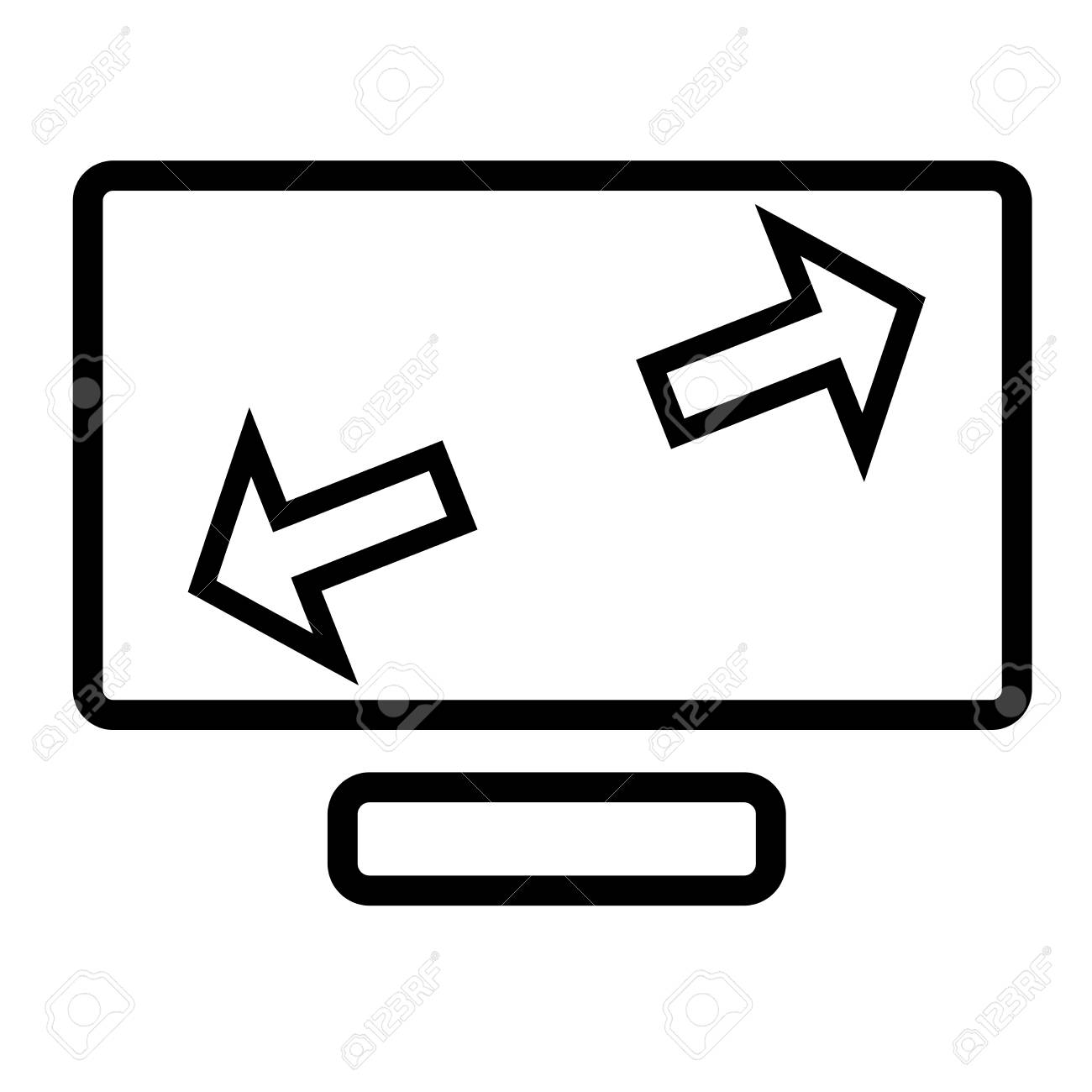 矢印 コンピューター Exchange 拡大 フルスクリーン アイコンのイラスト素材 ベクタ Image