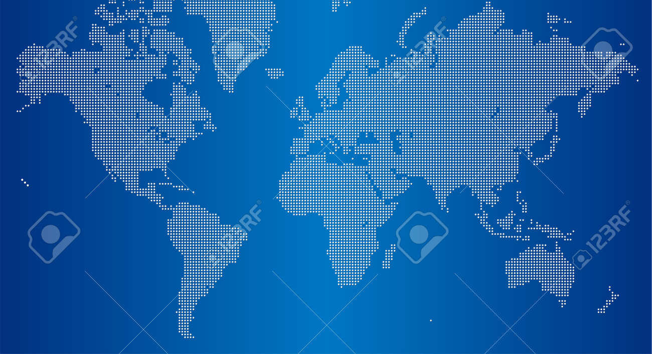 世界地図の正方形ドット