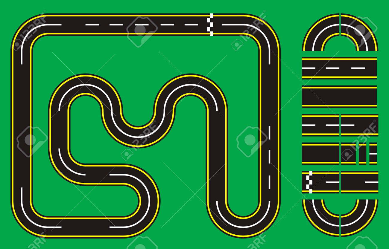 blank race track template