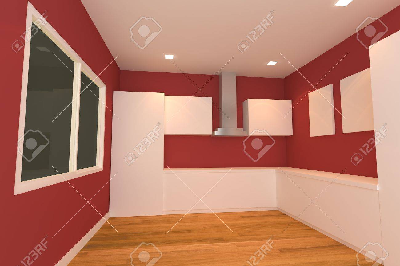 Diseño Vacío Interior Para Sala De Cocina Con Pared Roja Fotos ... Diseño Vacío Interior Para Sala De Cocina Con Pared Roja Fotos ...