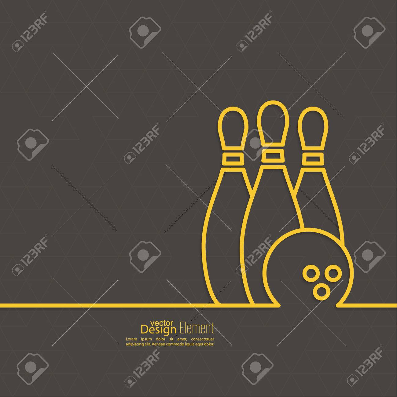 Bowling. Resumen De Vectores De Fondo Con Un Patrón De Pin en Ocio y entretenimiento